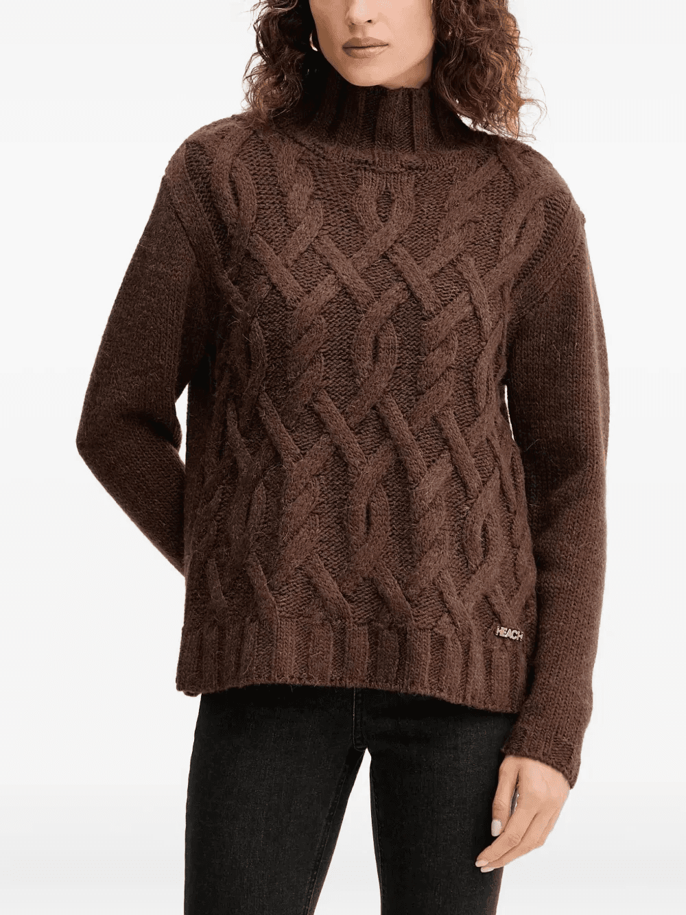cable-knit roll-neck sweater - Image 1