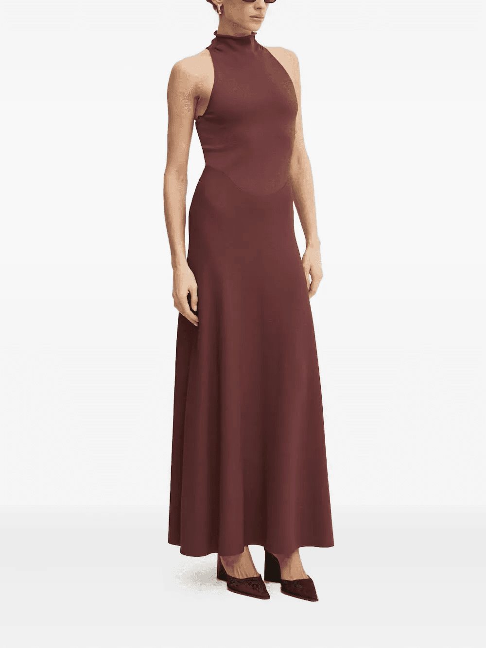 high-neck sleeveless maxi dress - Image 1