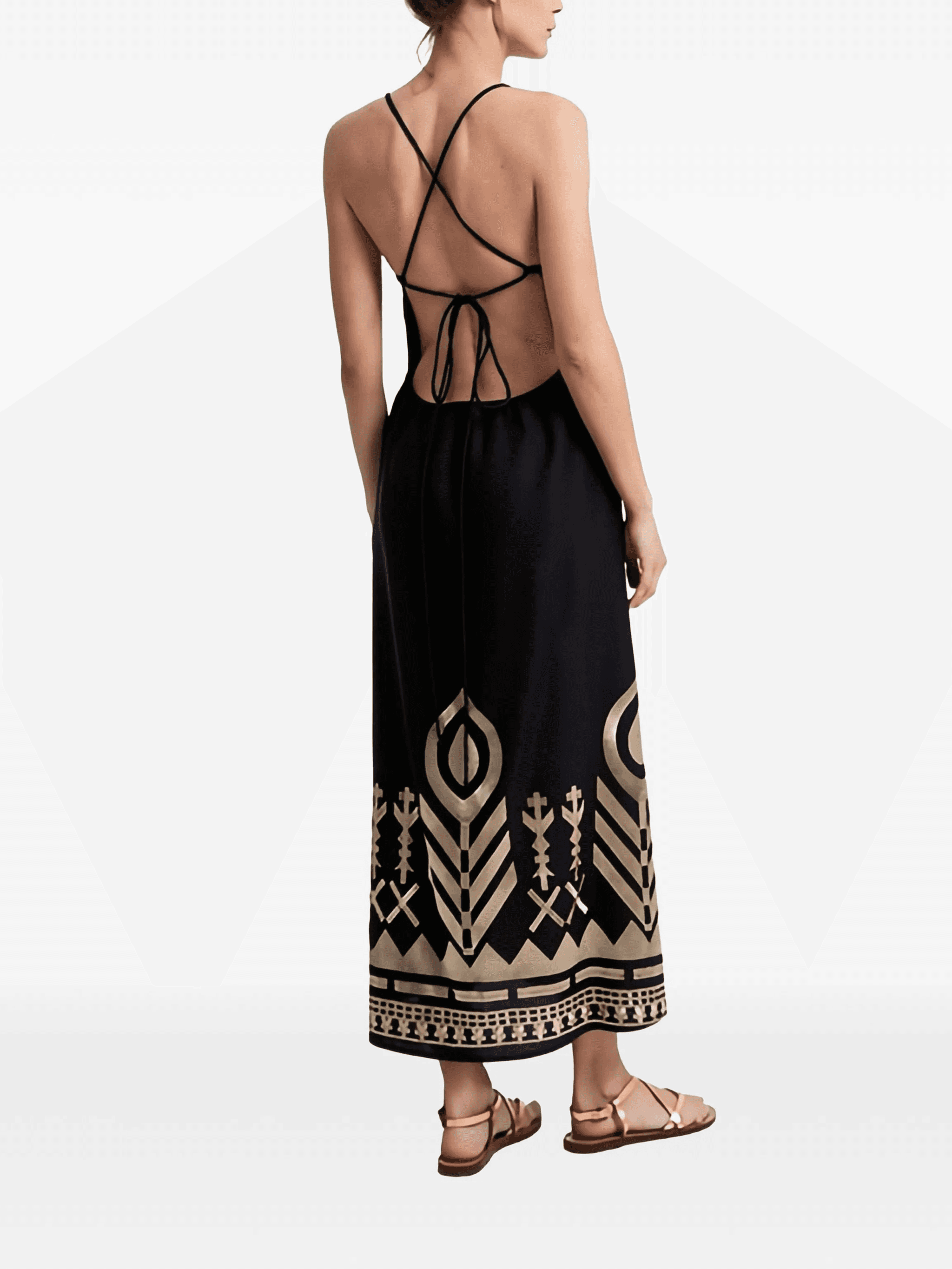 cross-straps maxi dress - Image 1