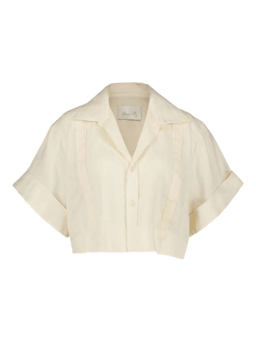 pleated-panel short-sleeve shirt - Image 1
