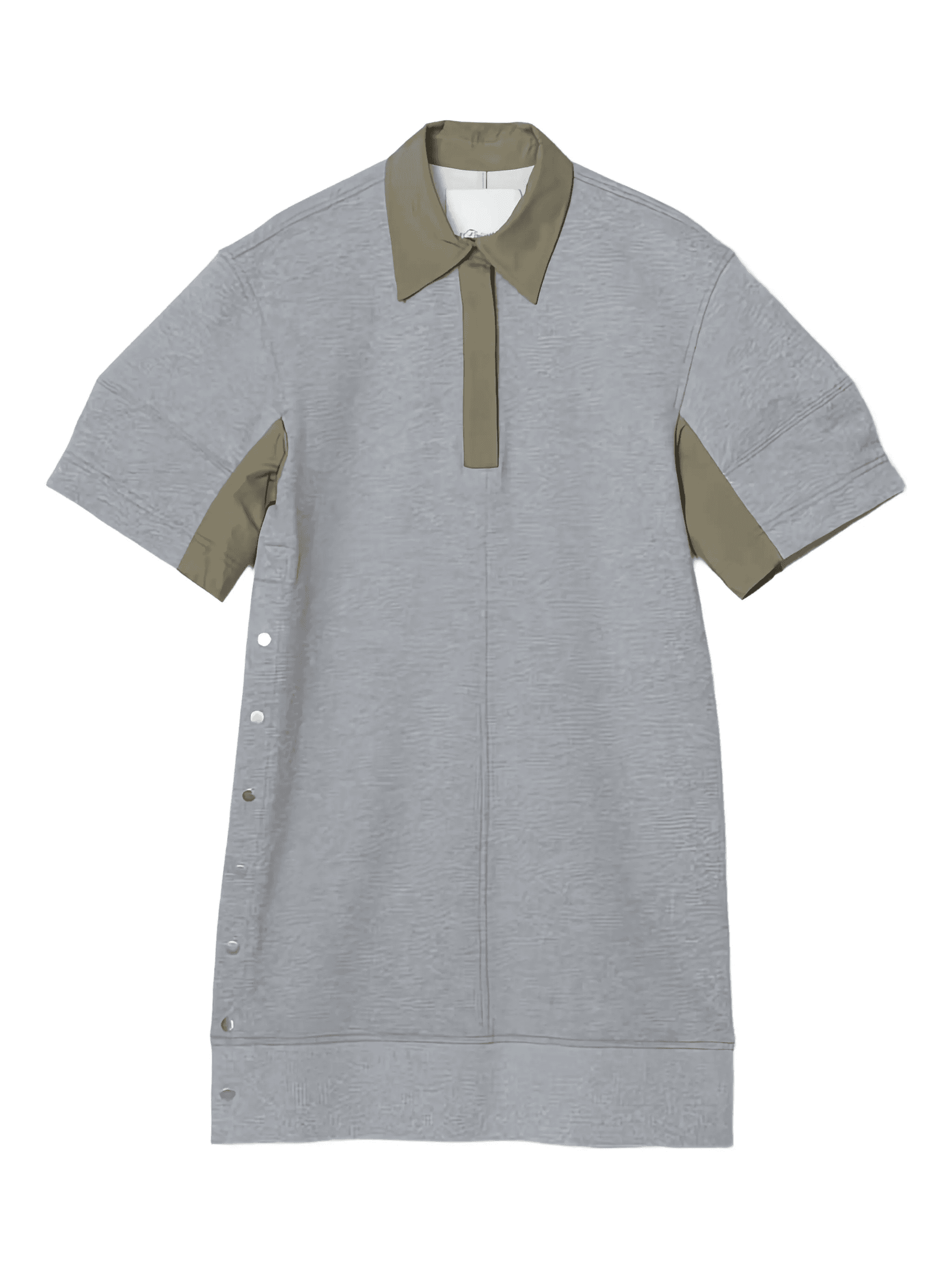 polo-collar short-sleeve mini dress - Image 1