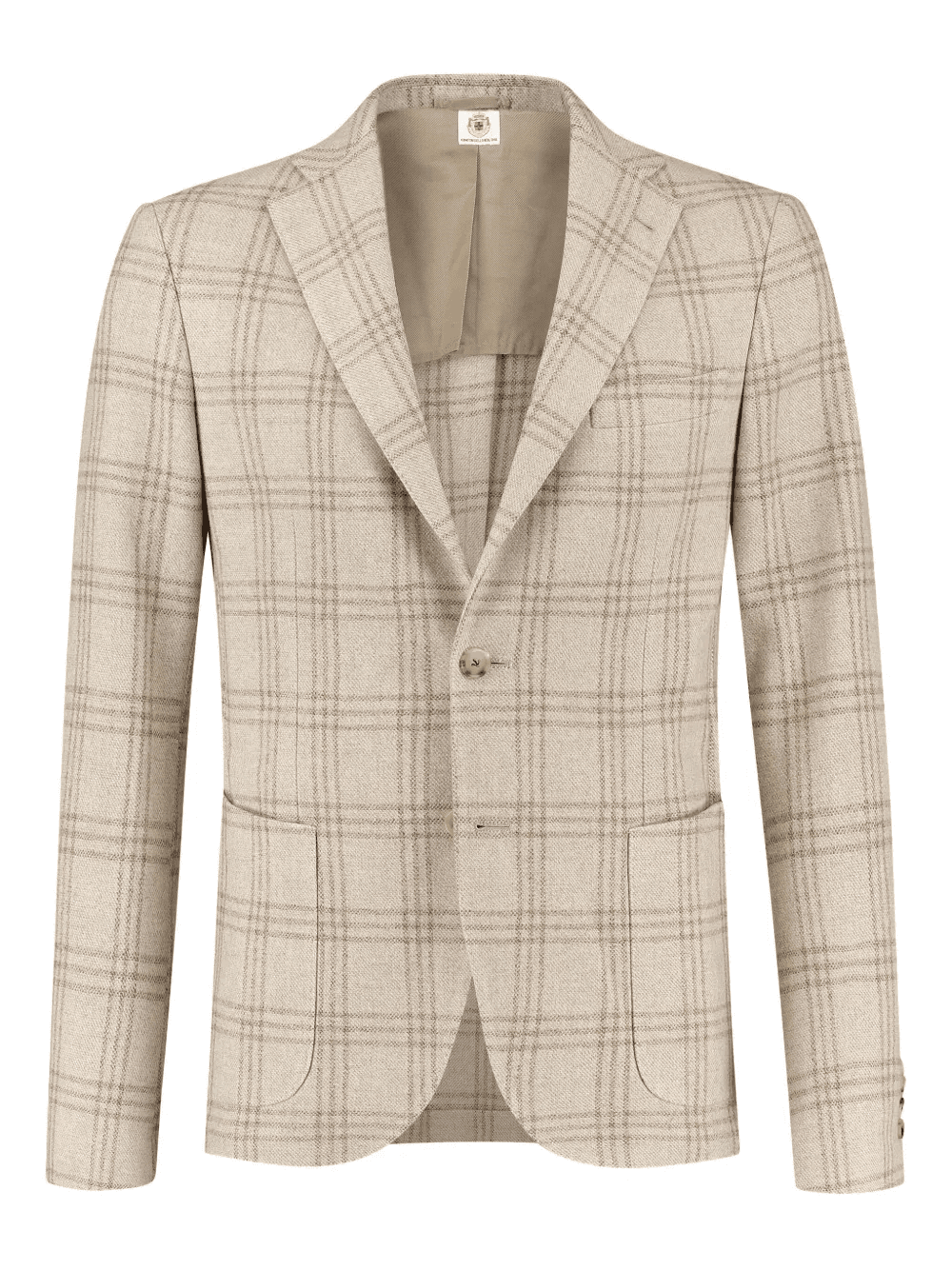 checked single-breasted blazer - Image 1