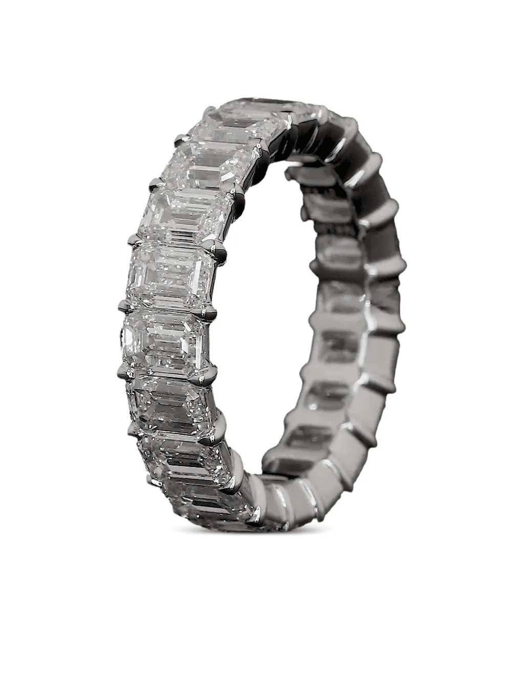 14K white gold Eternity diamond ring - Image 1