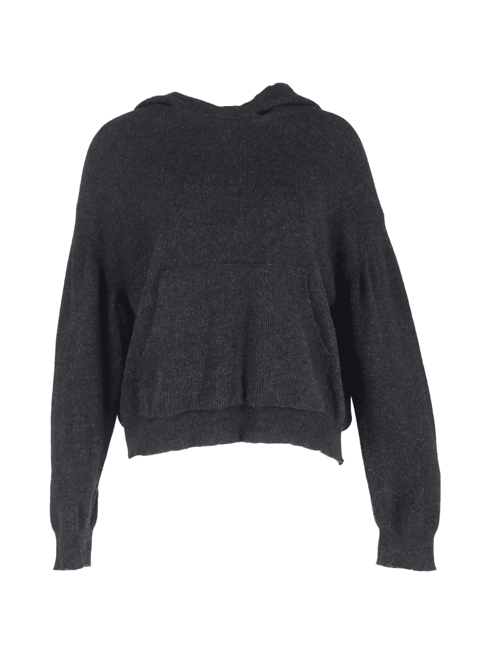 ribbed long-sleeve hoodie - Image 1