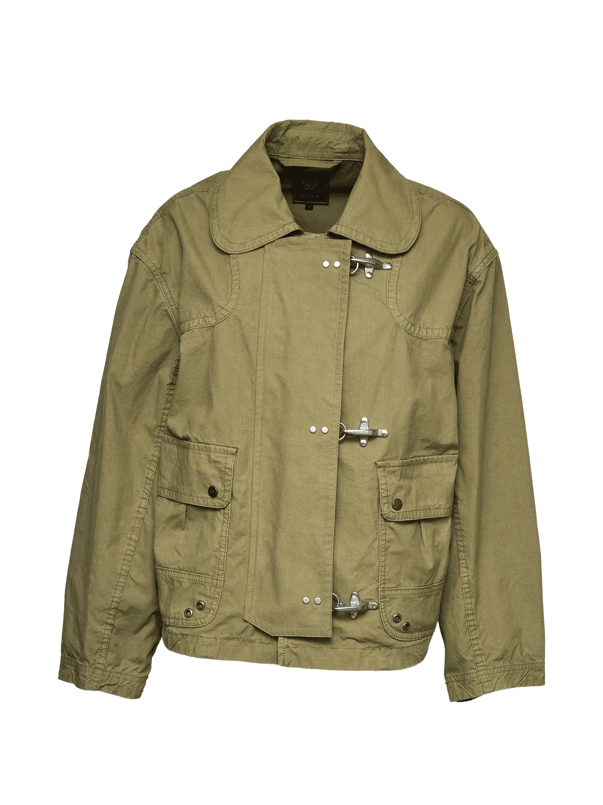 hook-fastening pockets bomber jacket - Image 1