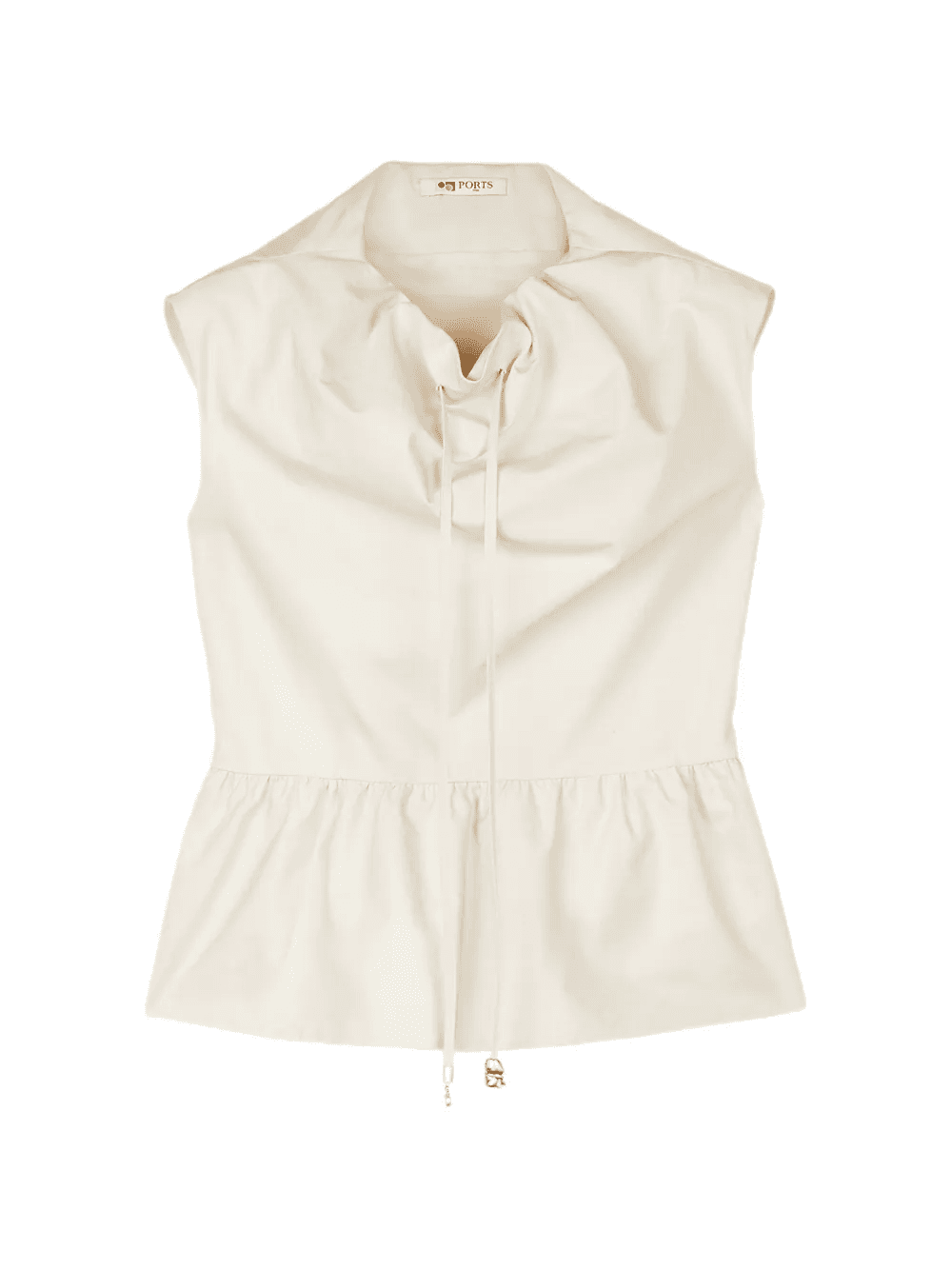 draped peplum top - Image 1