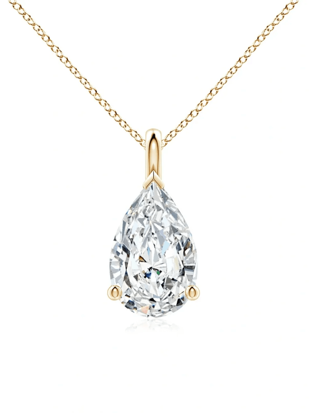 14kt yellow gold diamond necklace - Image 1