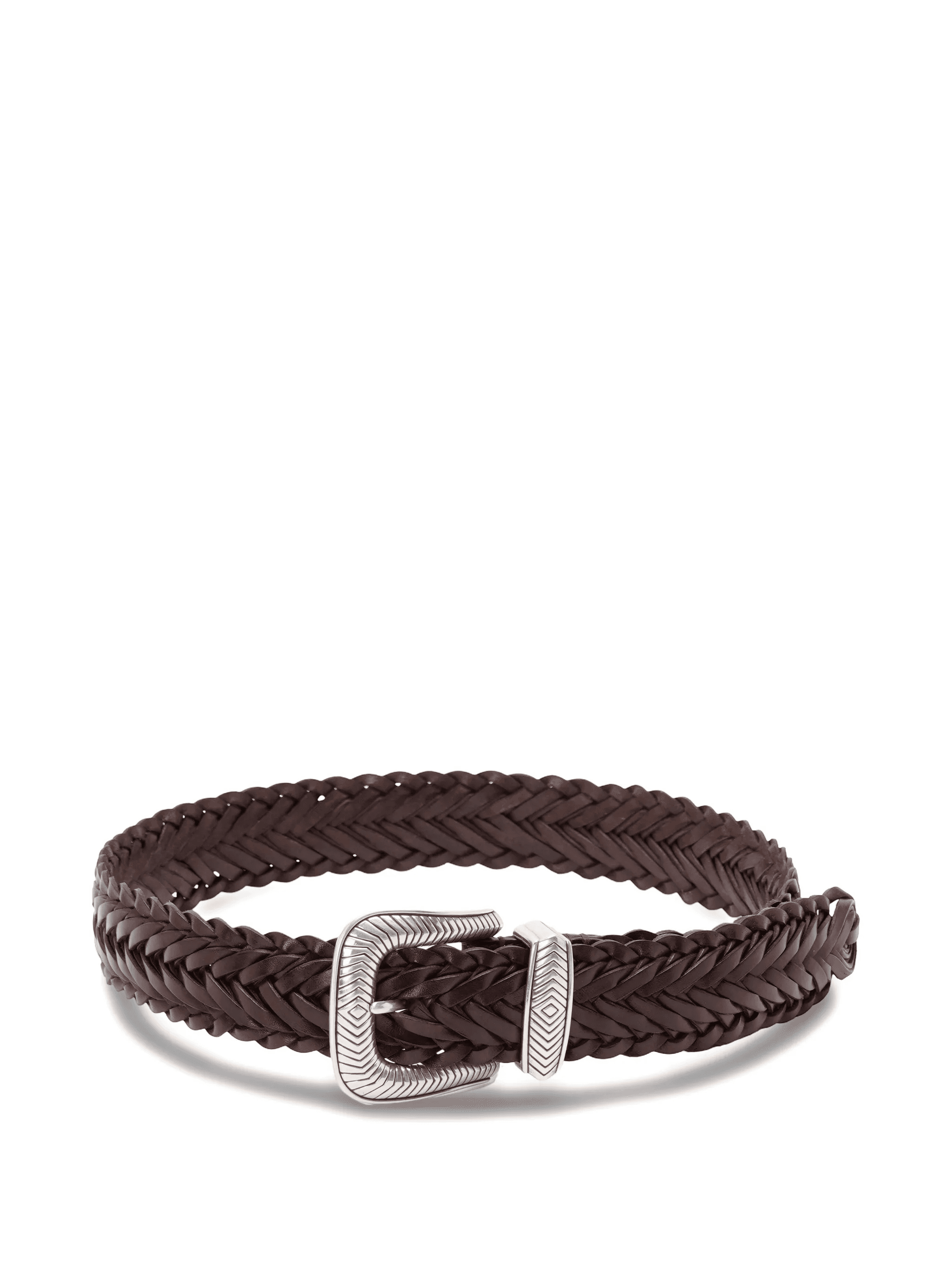 braided leather belt - Image 1