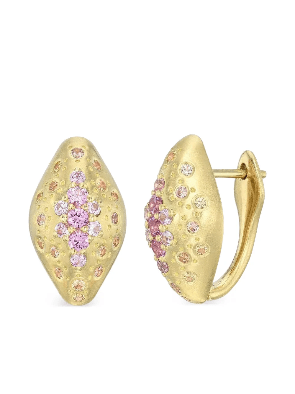 sapphire huggie earrings - Image 1