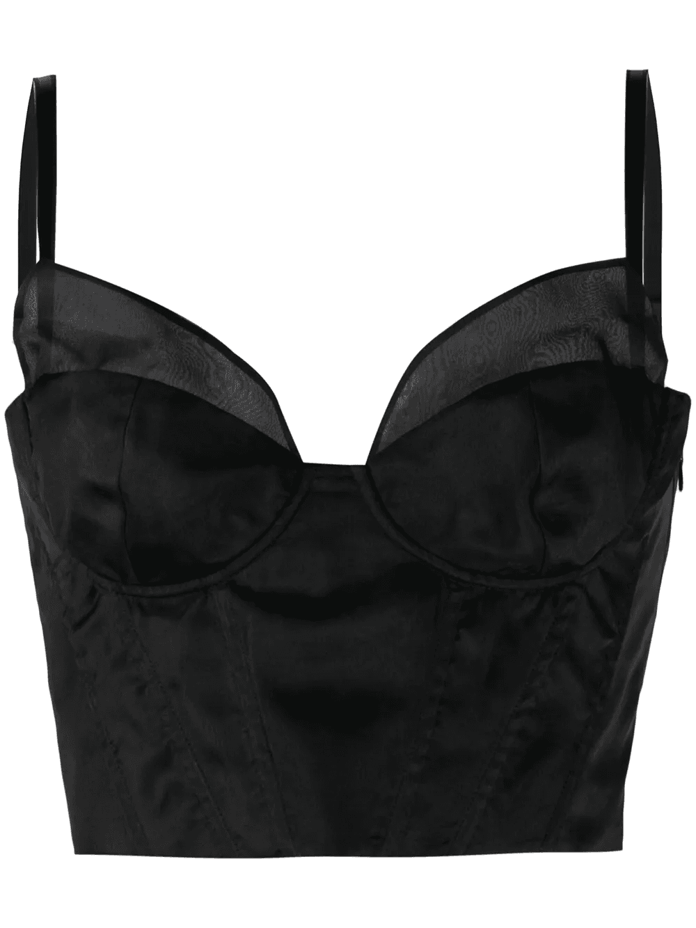 fitted silk top - Image 1