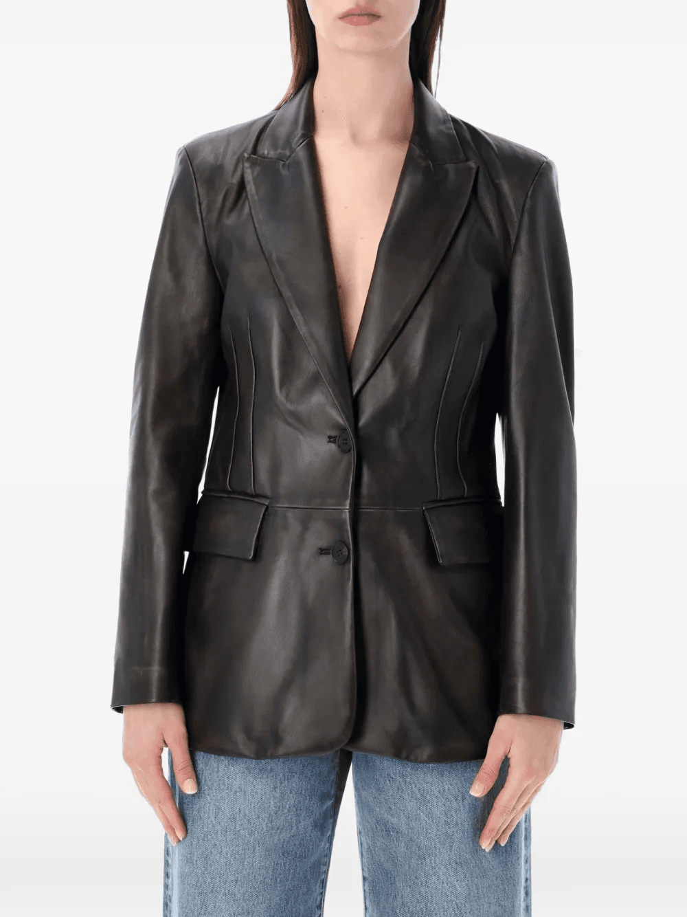 notched lapel blazer - Image 1