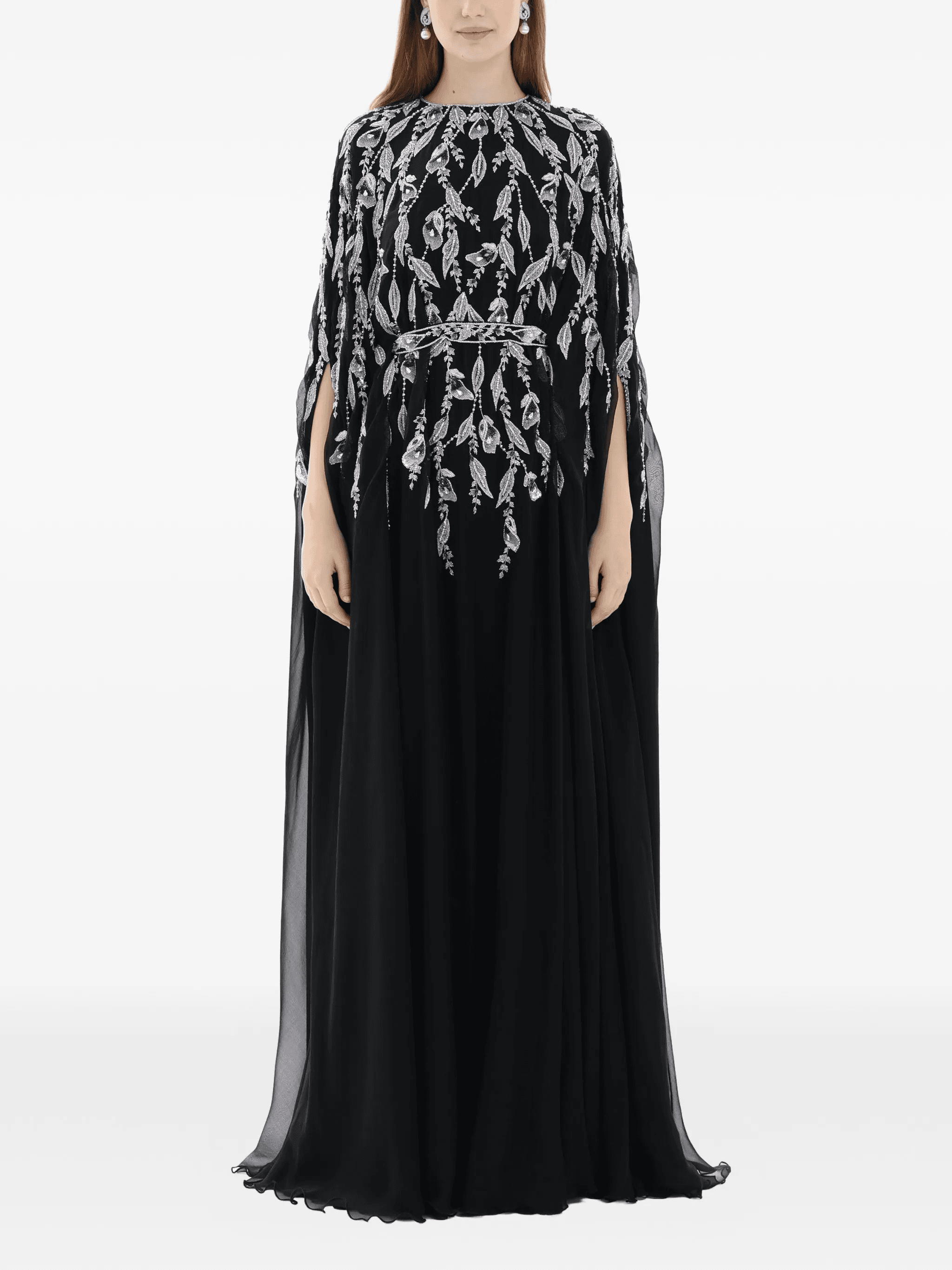 embellished belted maxi dress - Image 1