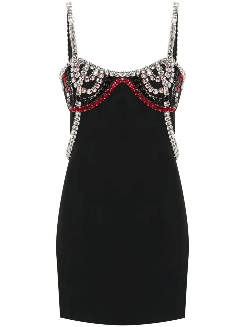 crystal-embellished mini dress - Image 1