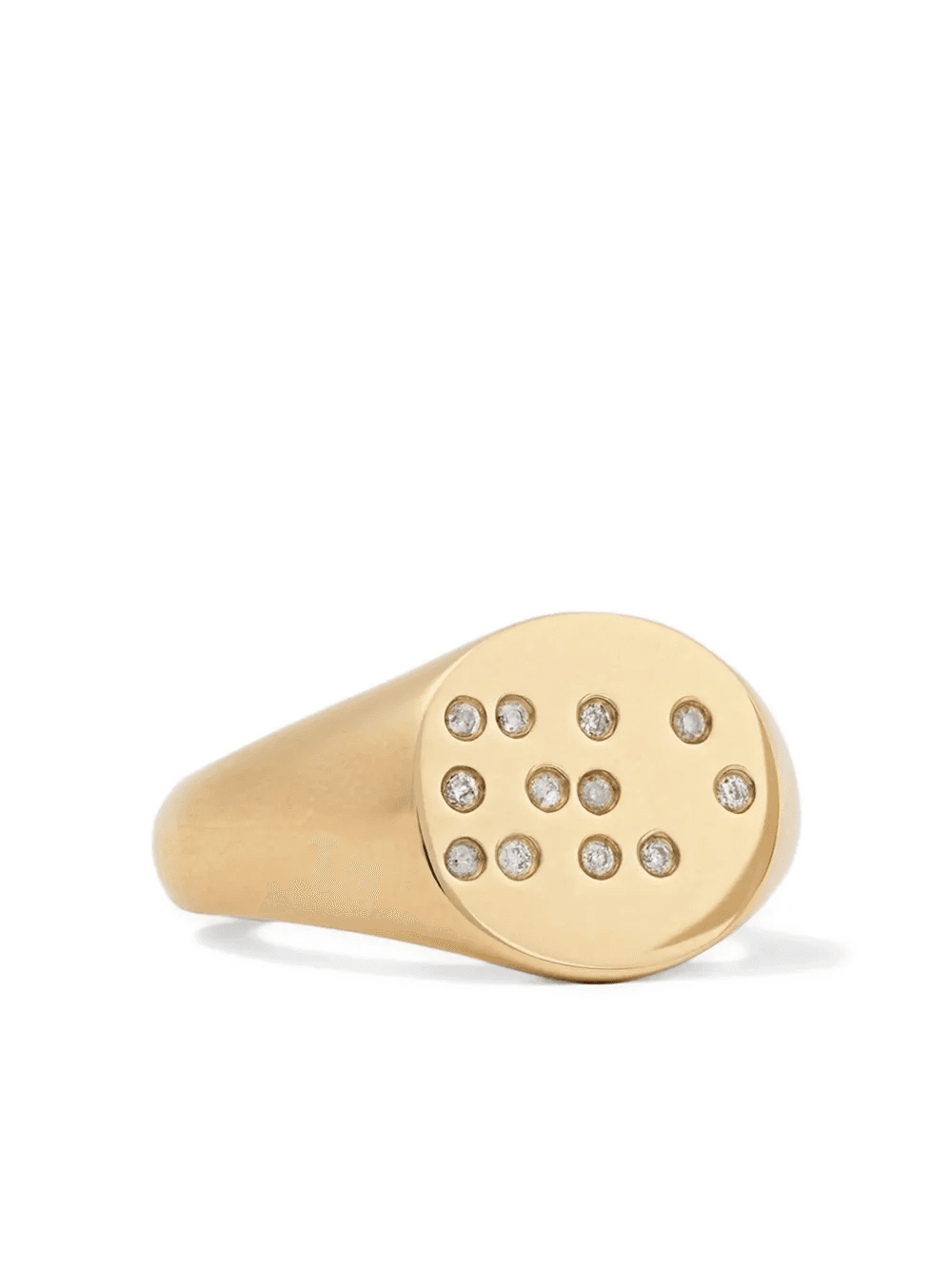 18kt yellow gold Love Is Blind signet ring - Image 1