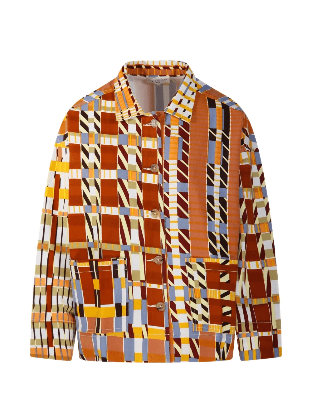 Mina Utopie geometric-print   jacket - Image 1