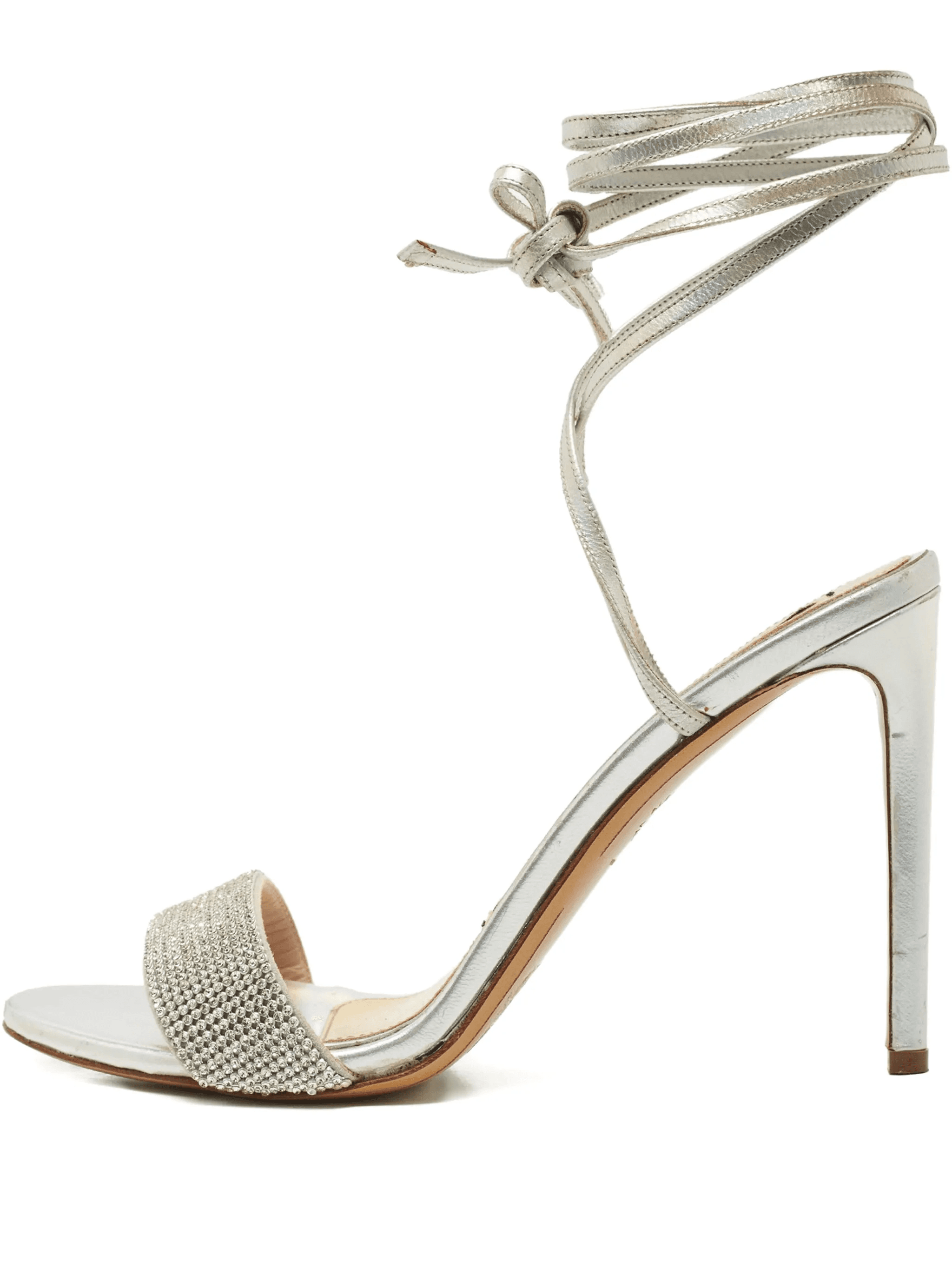 crystal ankle-wrap heeled sandals - Image 1