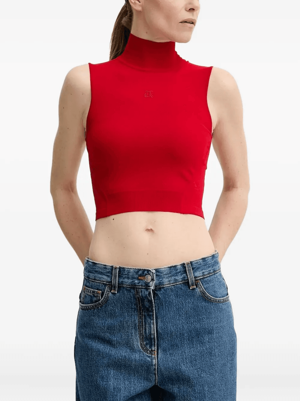 high-neck sleeveless top - Image 1