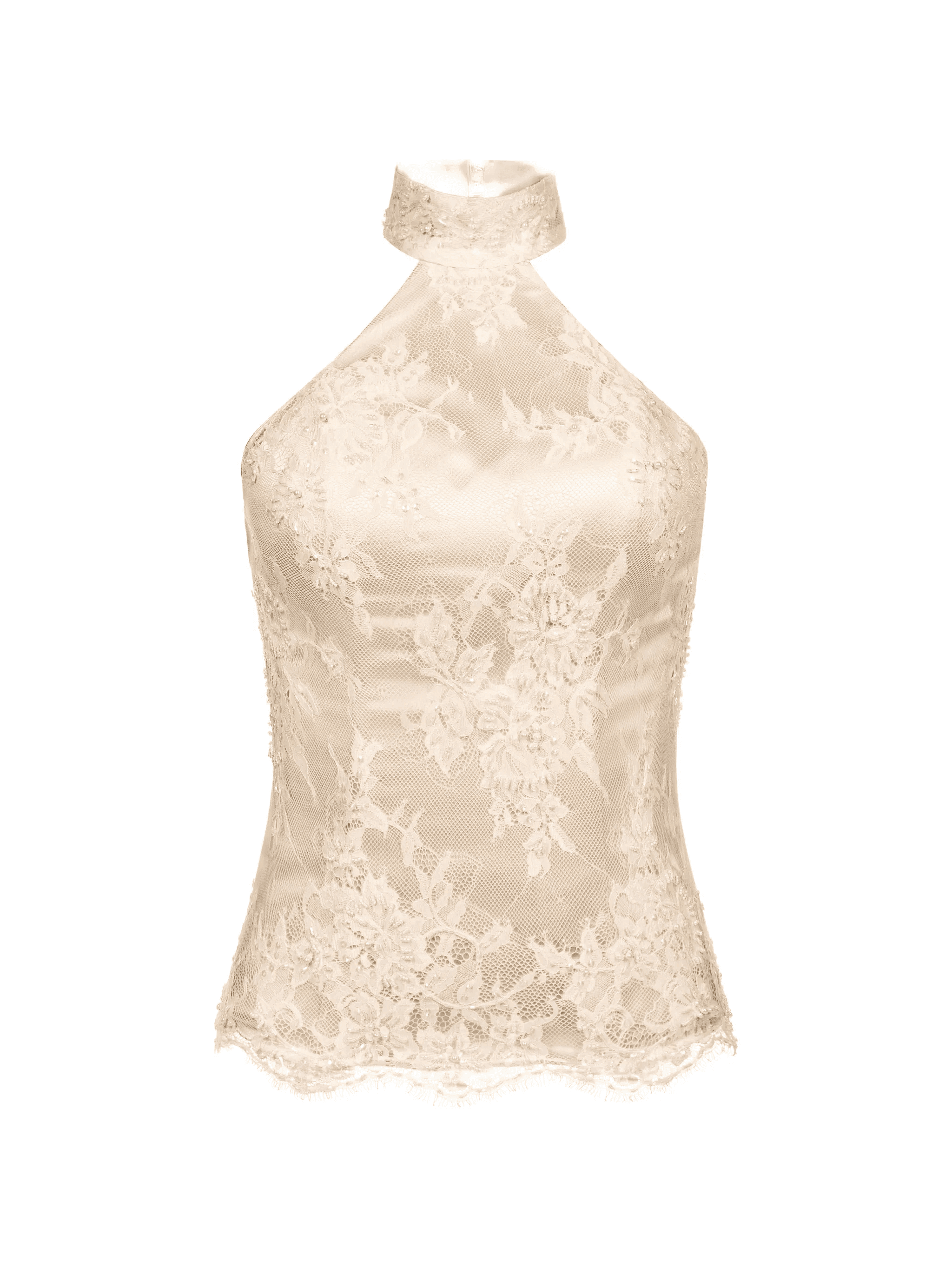 embellished lace halter top - Image 1