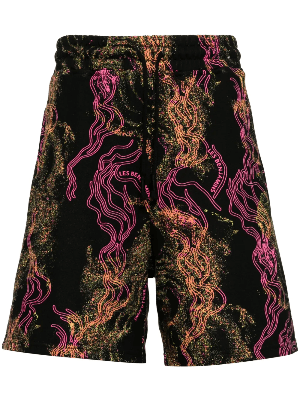 graphic-print cotton track shorts - Image 1