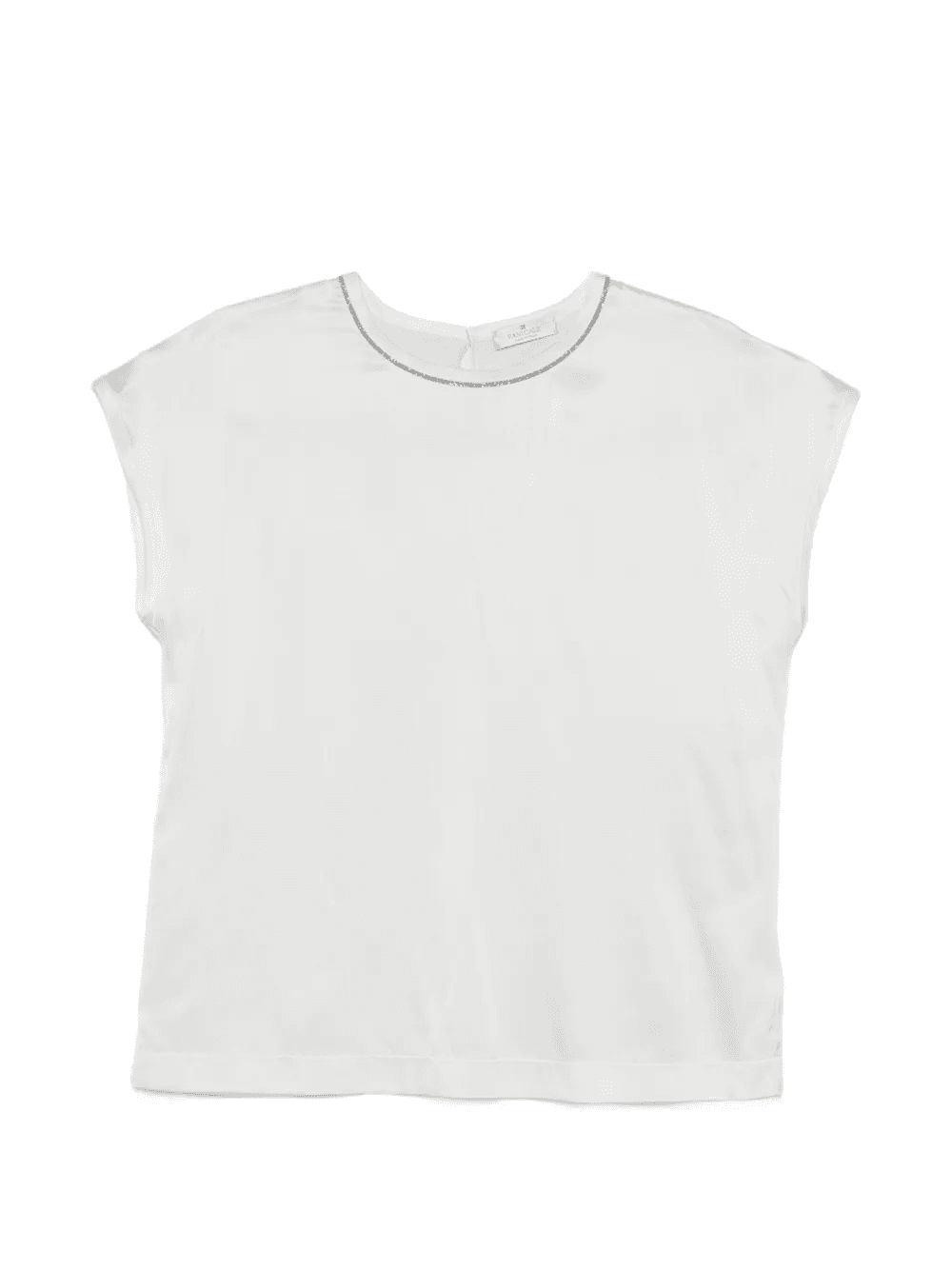 embellished-detail round-neck blouse - Image 1