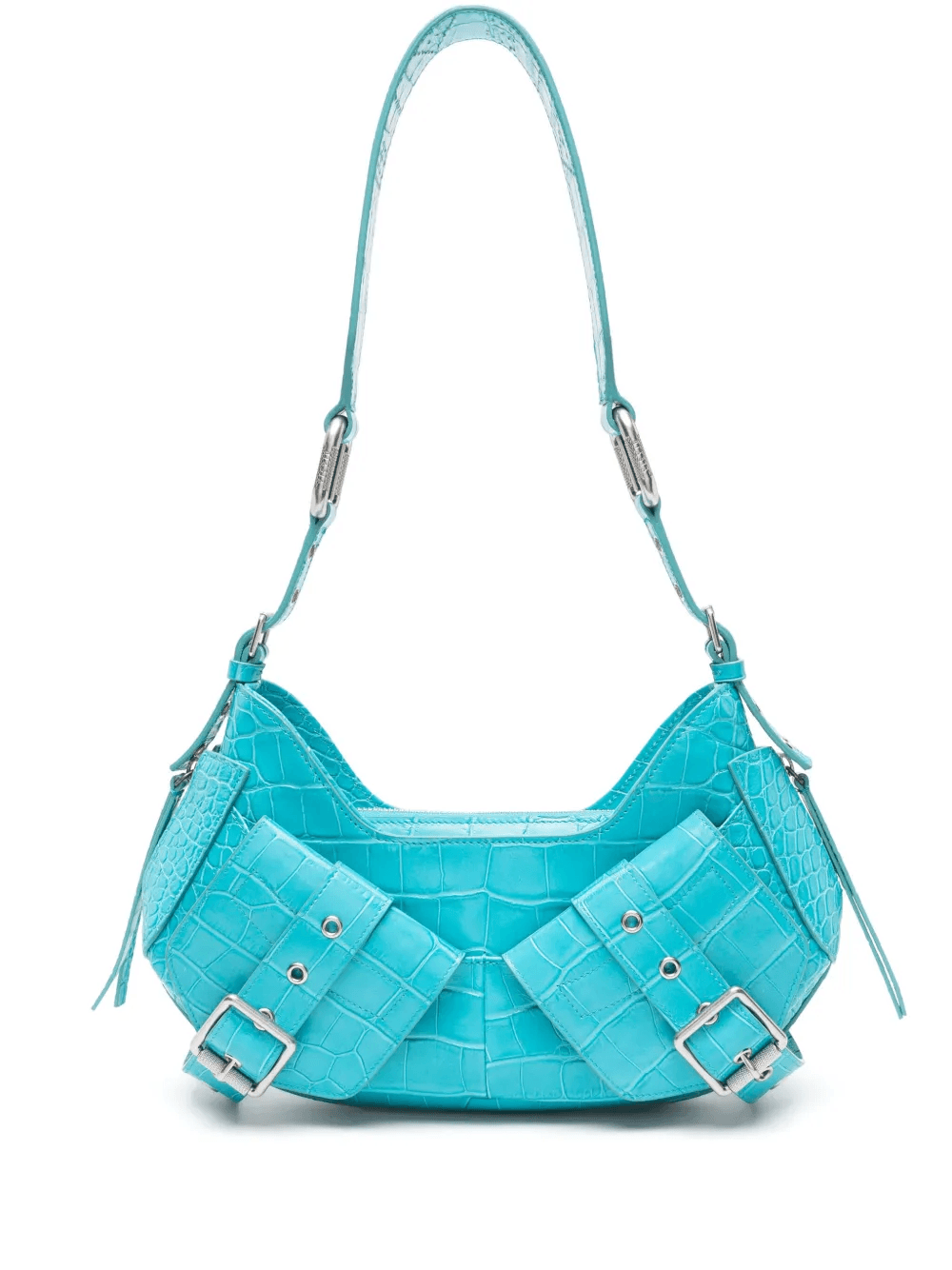 Y2K crocodile-embossed shoulder bag - Image 1