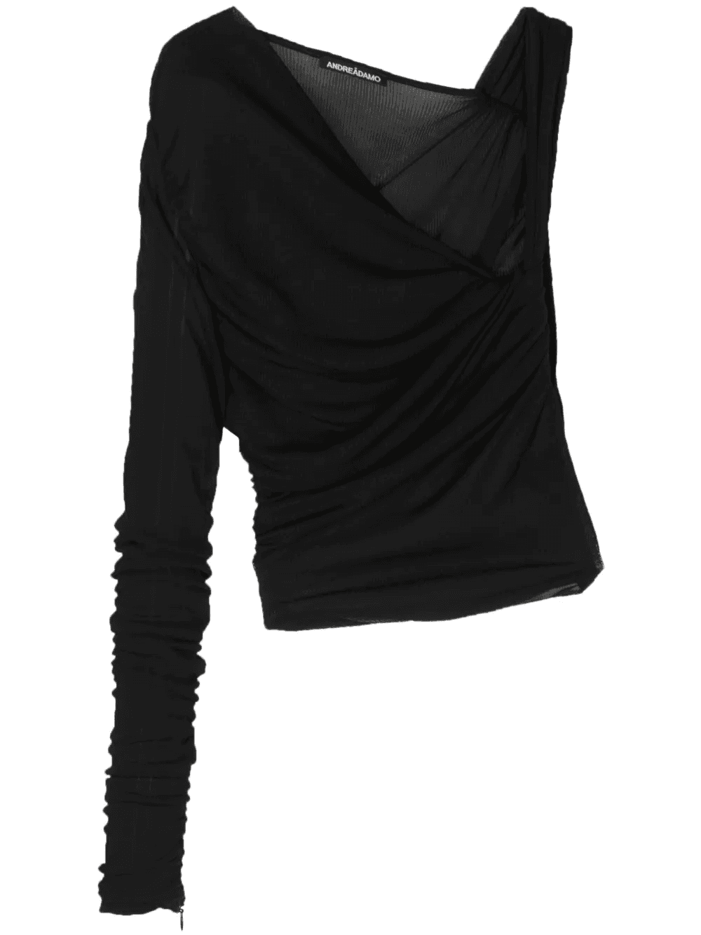 asymmetric ribbed jersey top - Image 1