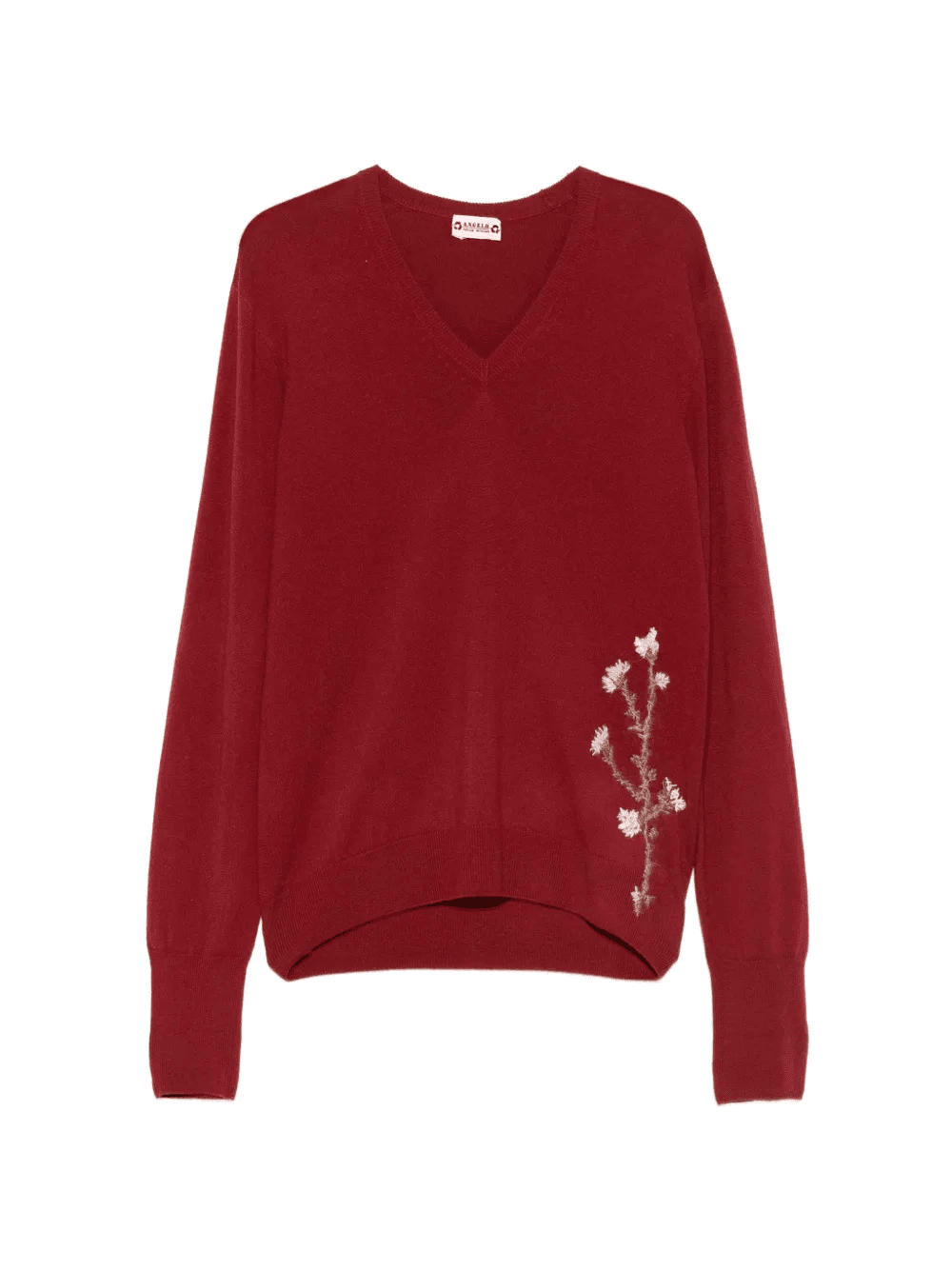 embroidered V-neck sweater - Image 1
