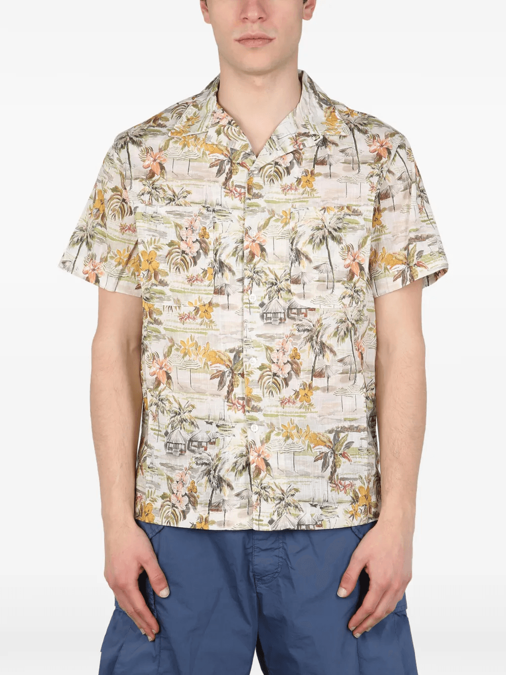 floral-print pocket shirt - Image 1