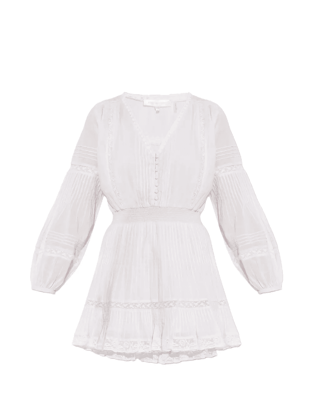 Winfrey lace-detail pleated mini dress - Image 1