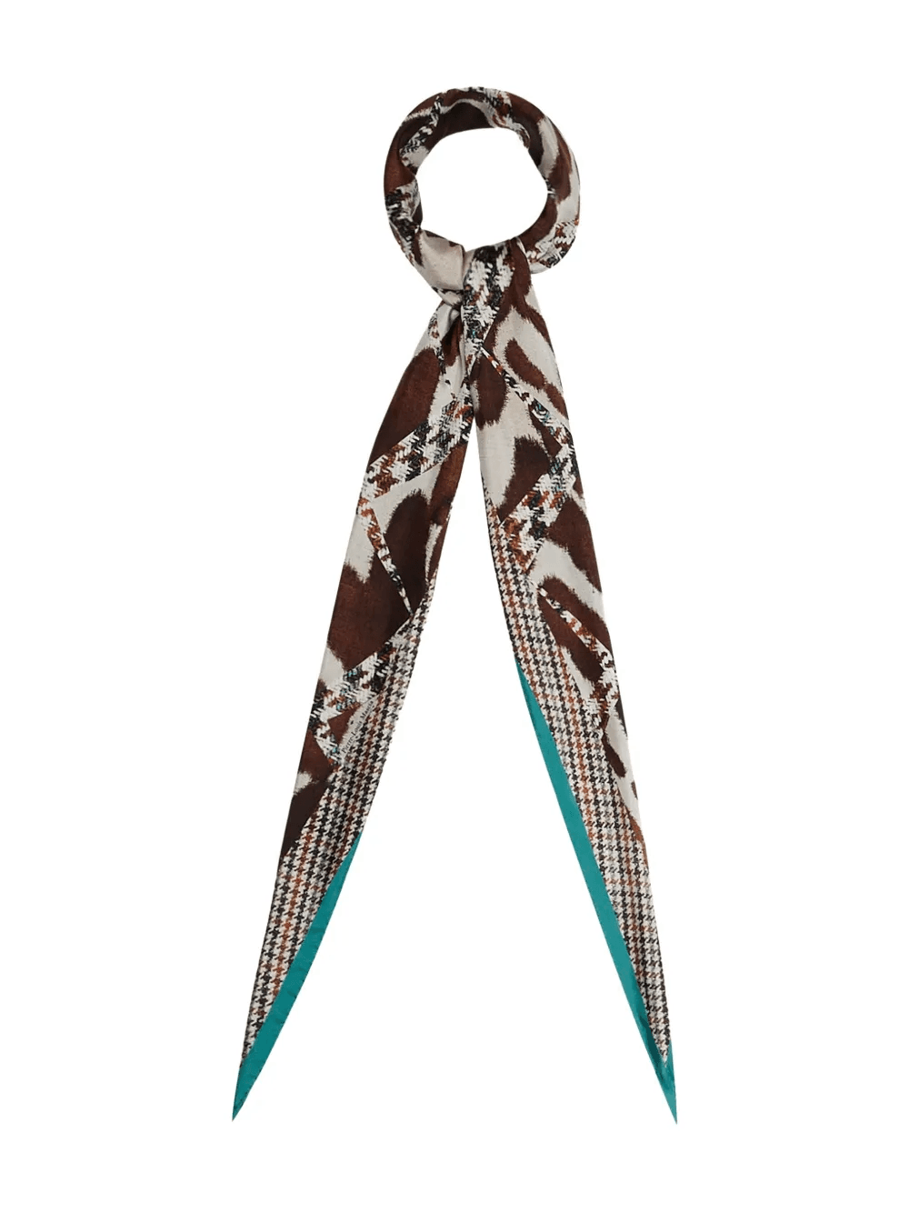 houndstooth-pattern silk scarf - Image 1