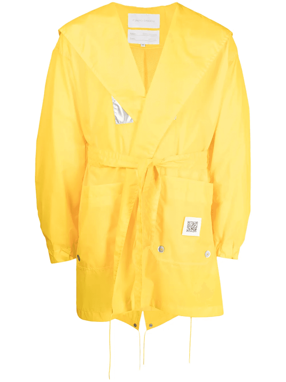 reflective panel hooded raincoat - Image 1