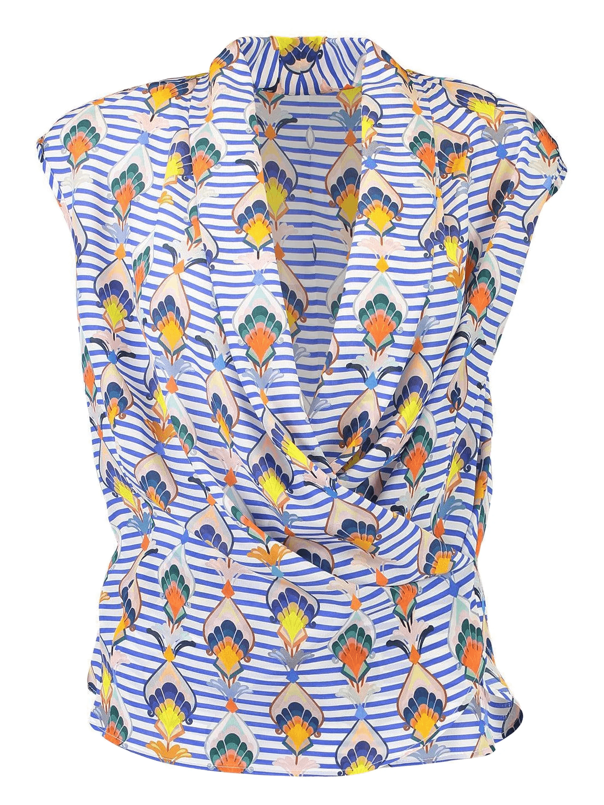 stripe-pattern blouse - Image 1