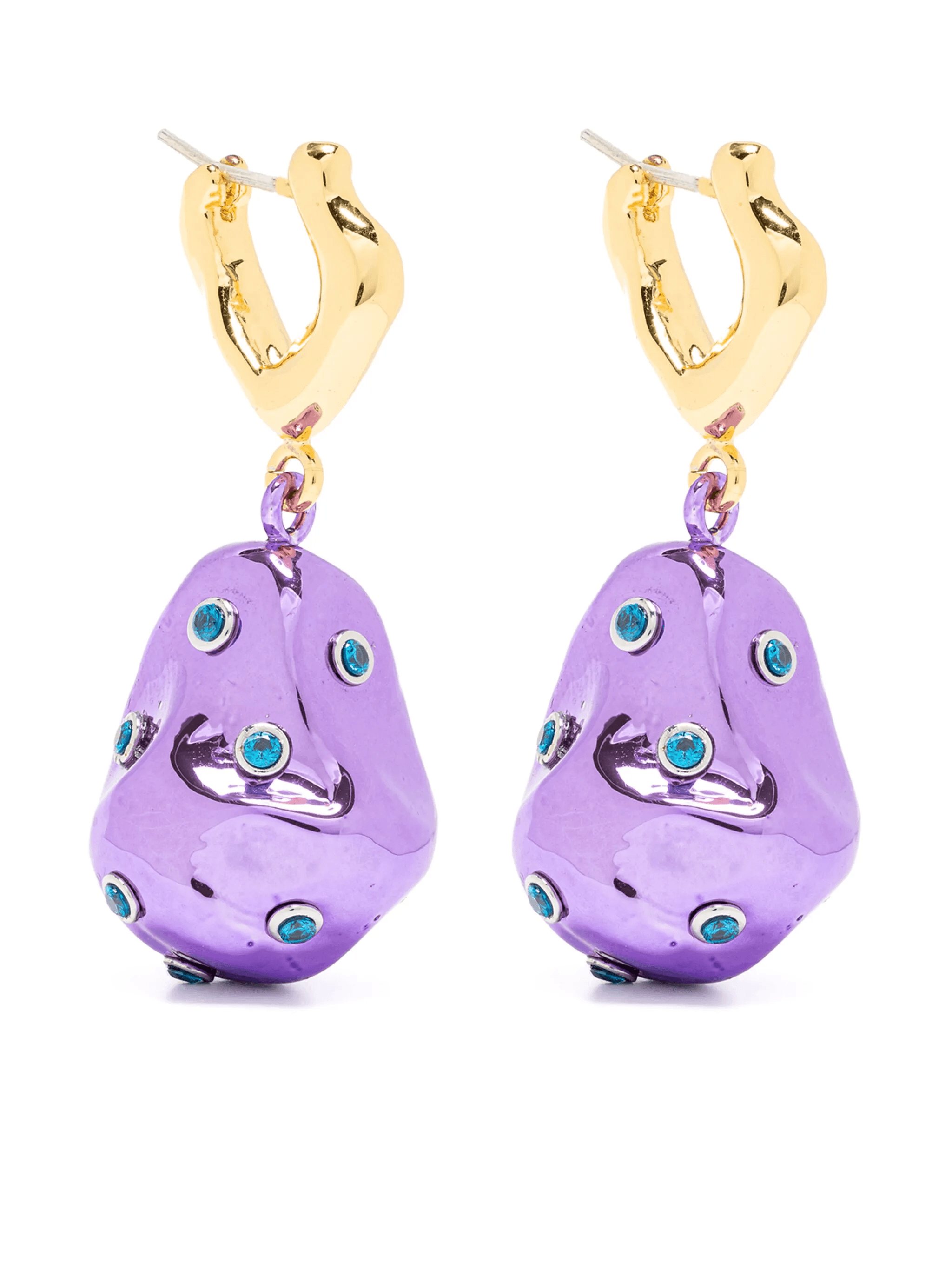 crystal-embellished drop earrings - Image 1