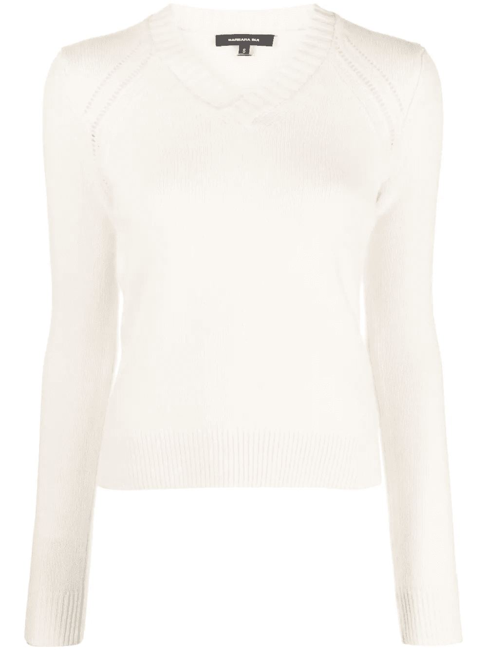 V-neck ladder-stitch jumper - Image 1