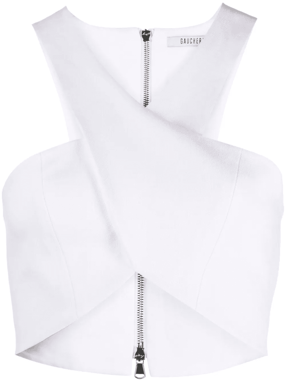 crossed cotton-linen blend top - Image 1