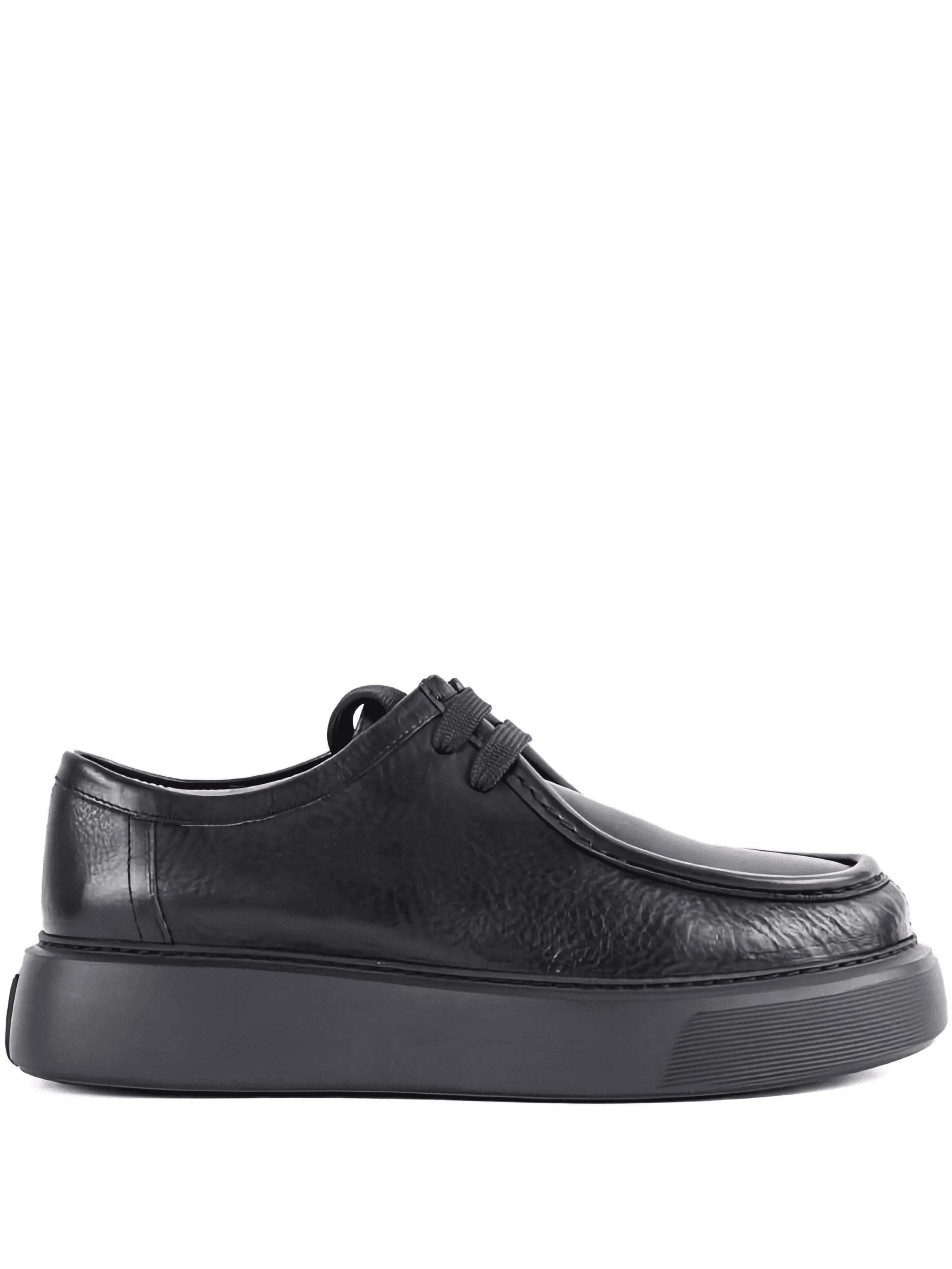 grained-leather platform loafers - Image 1