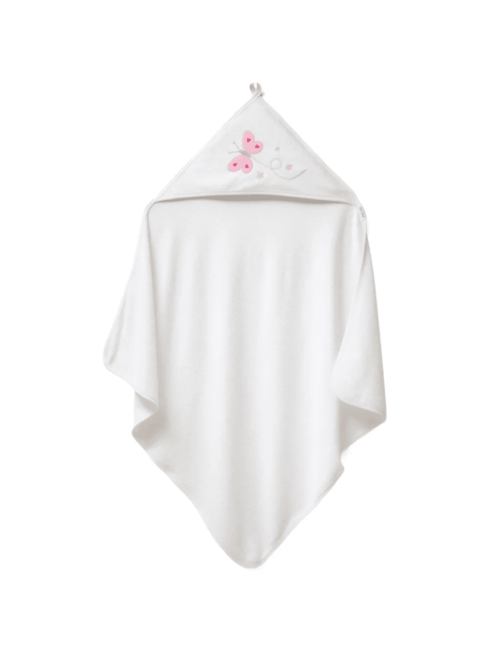 butterfly-embroidered hooded bath towel - Image 1