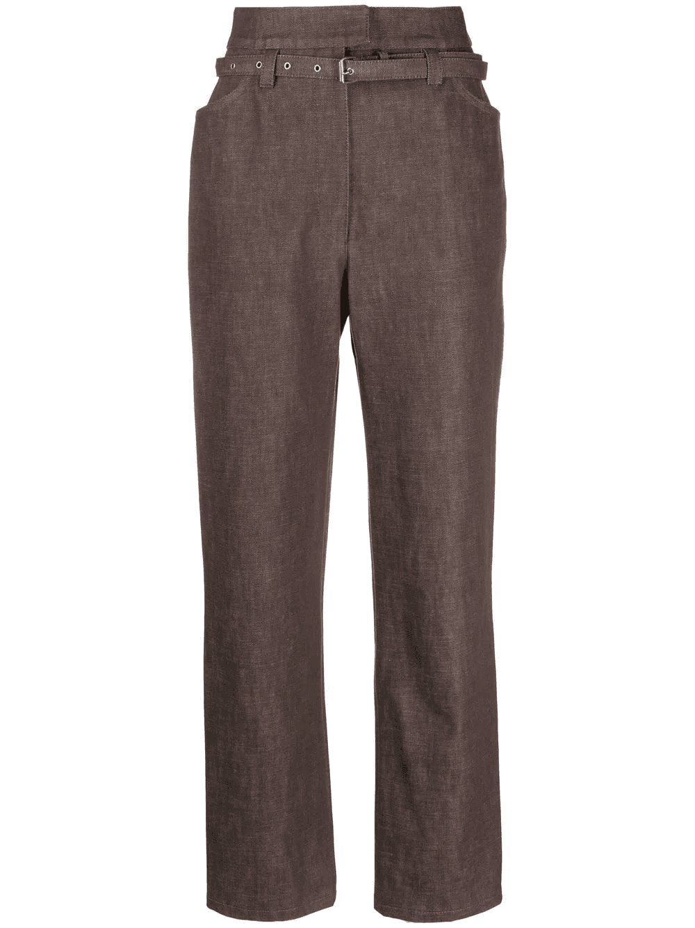 belted-waist tailored trousers - Image 1