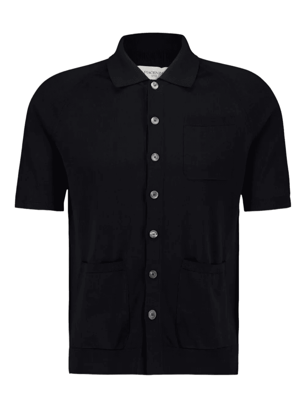 patch-pockets knitted shirt - Image 1
