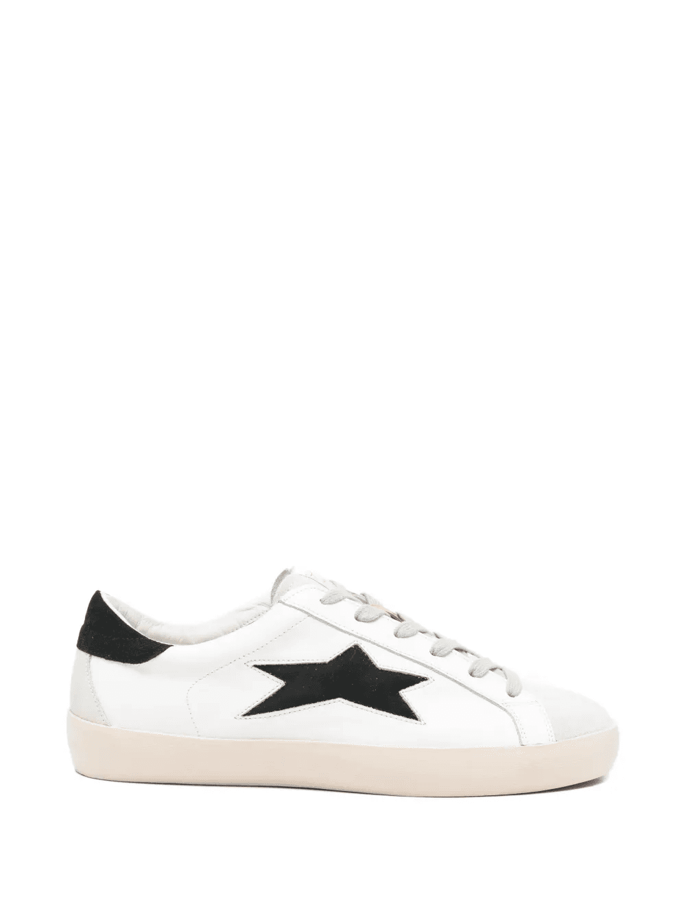 star appliqué leather sneakers - Image 1