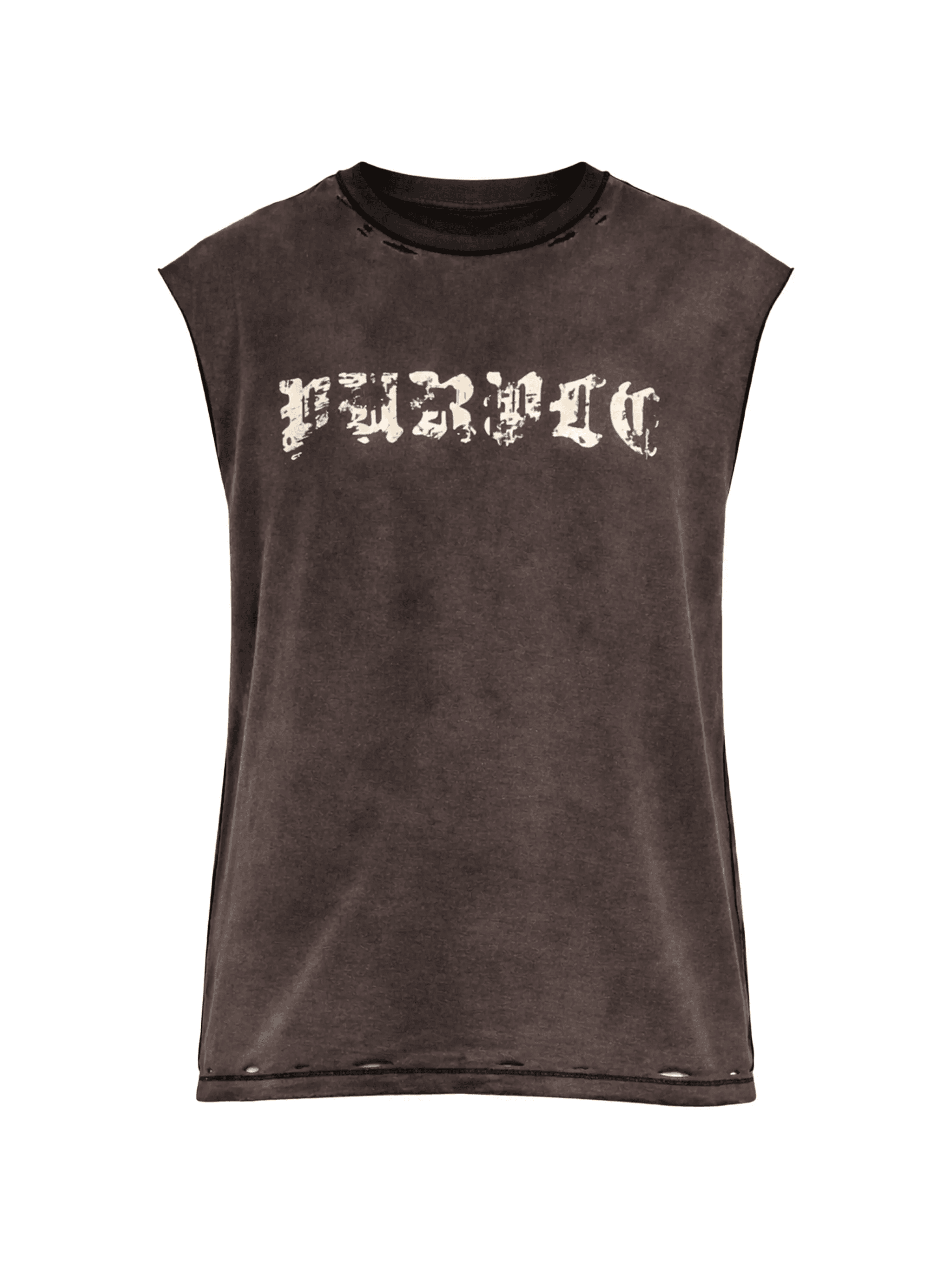 print sleeveless T-shirt - Image 1