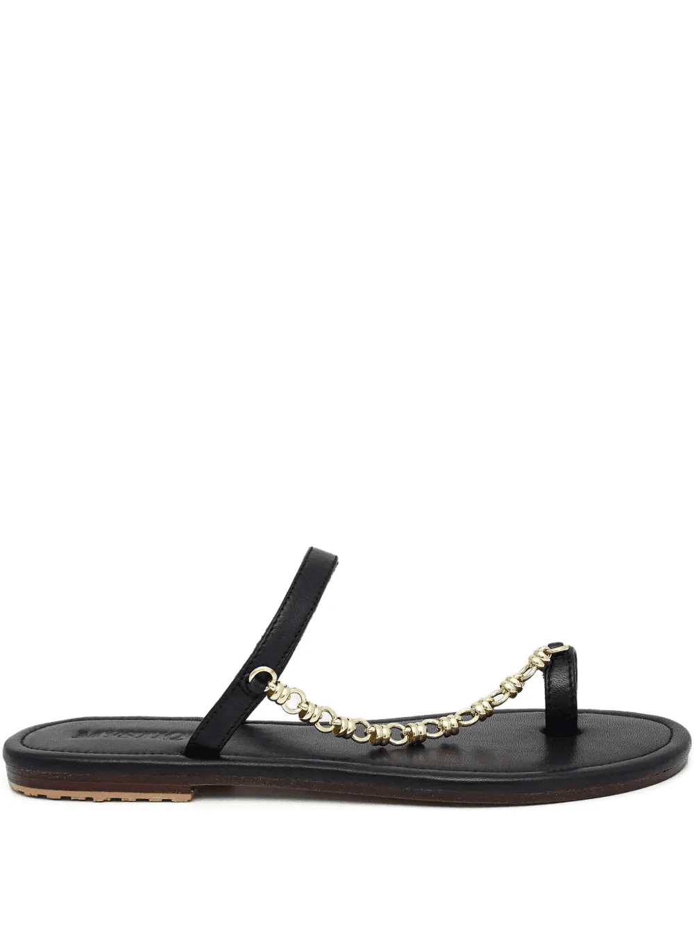 chain-detail leather sandals - Image 1