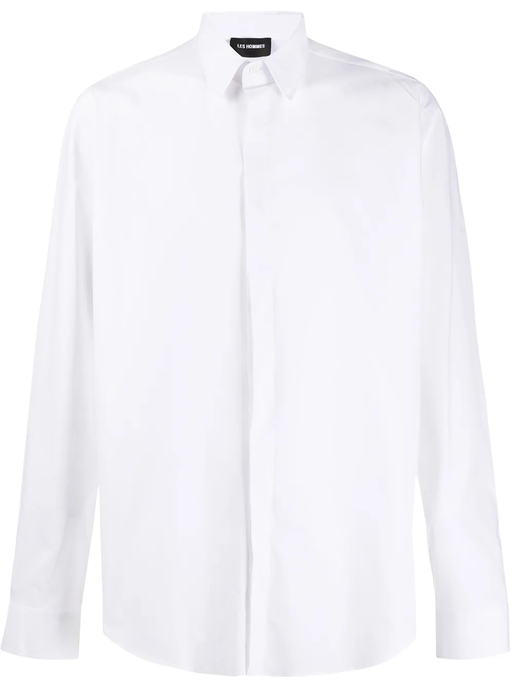 pointed collar plain shirt - Image 1