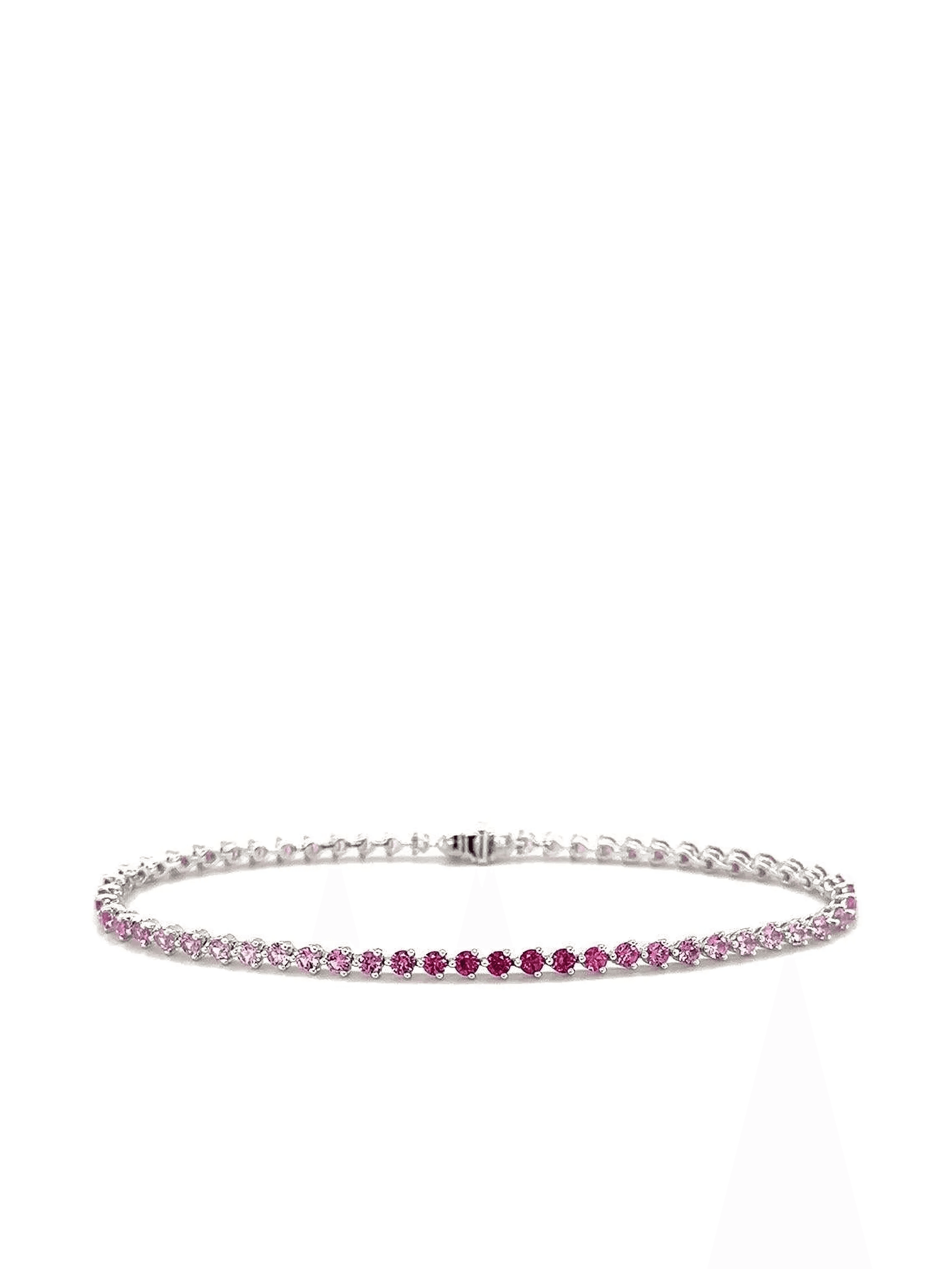 18K white gold sapphire Ombre bracelet - Image 1