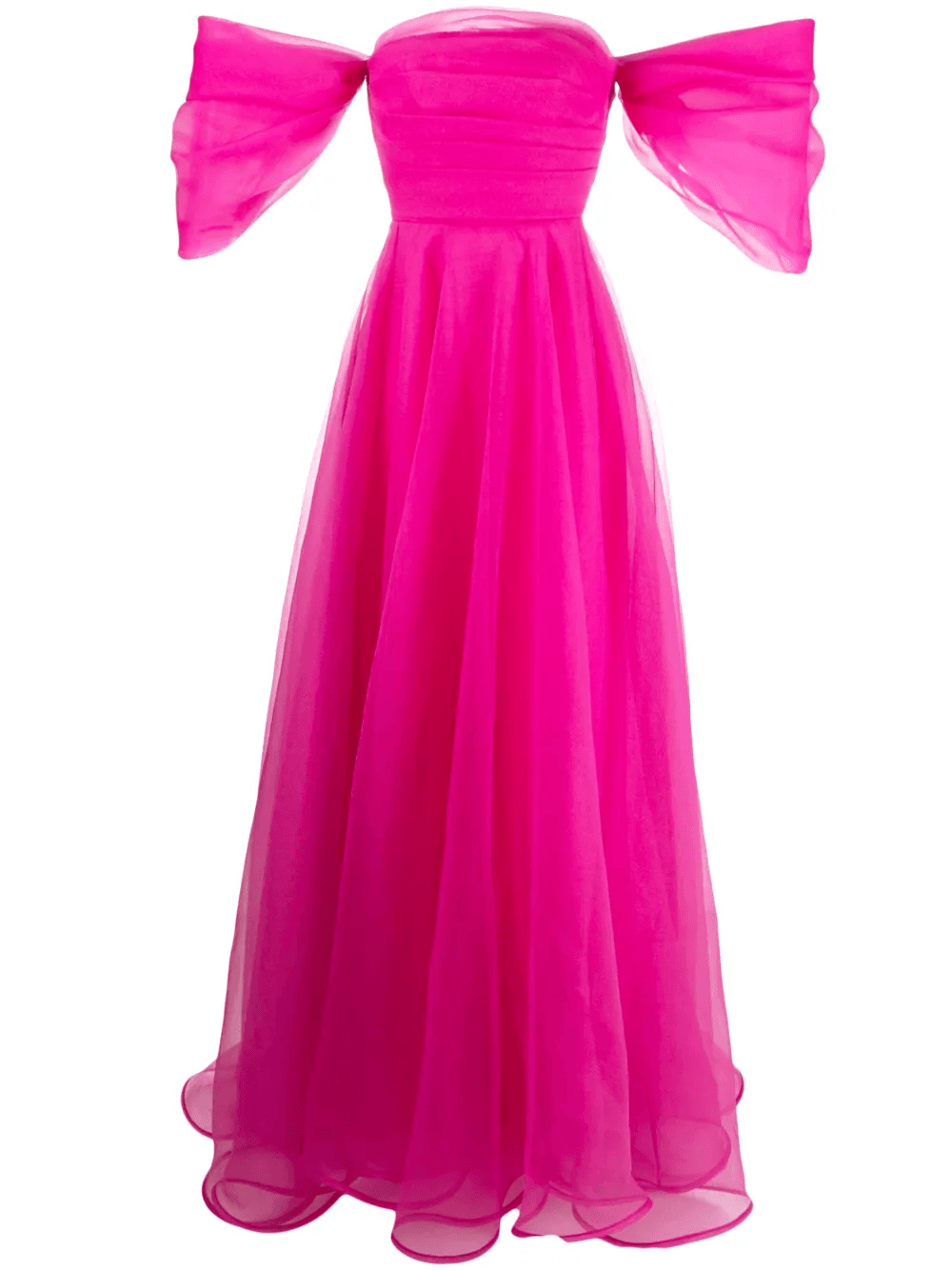 corset-style organza maxi dress - Image 1