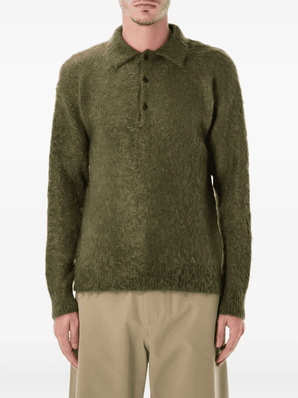 placket-buttons sweater - Image 1
