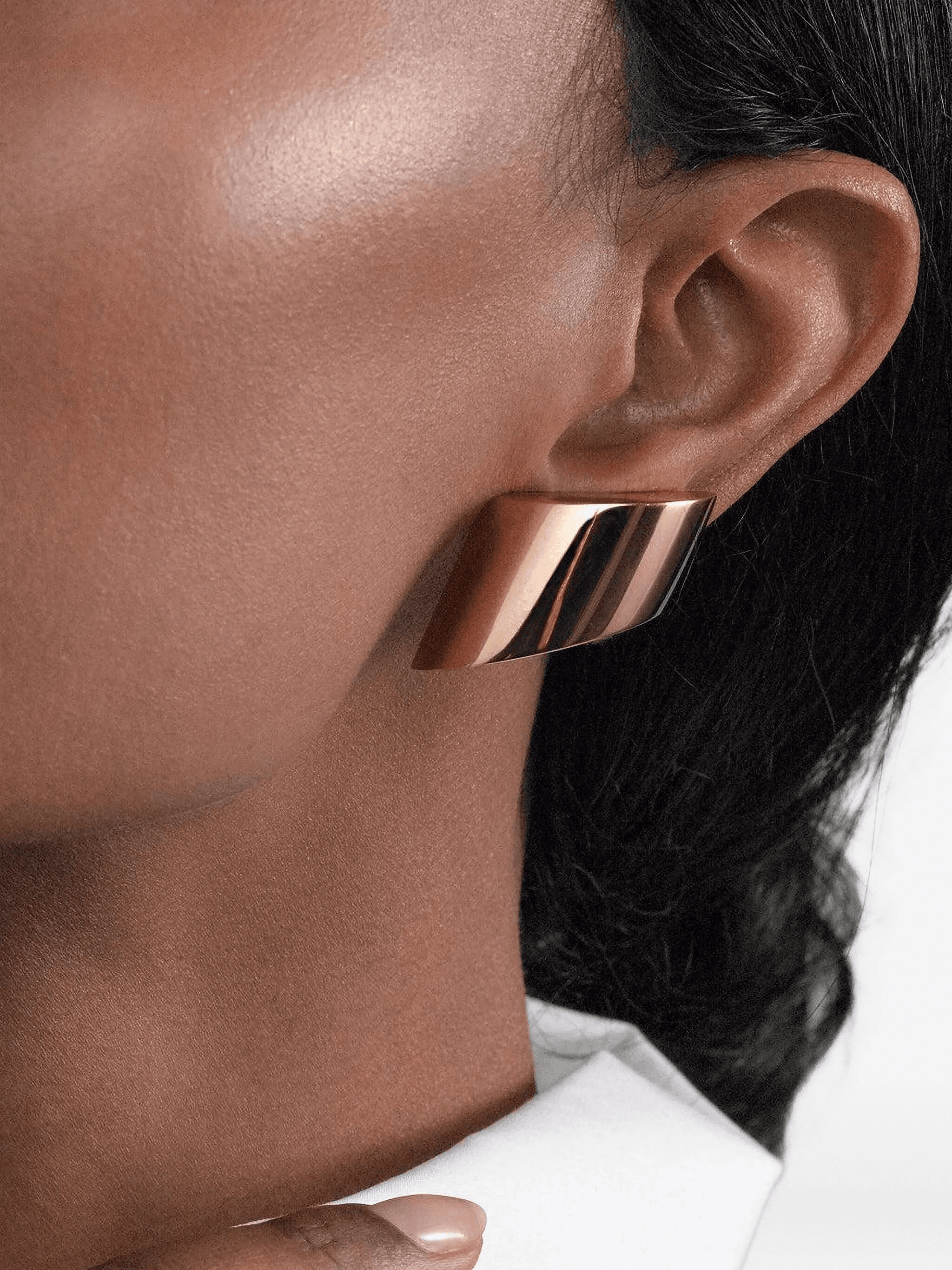 18K rose gold Vague earrings - Image 1