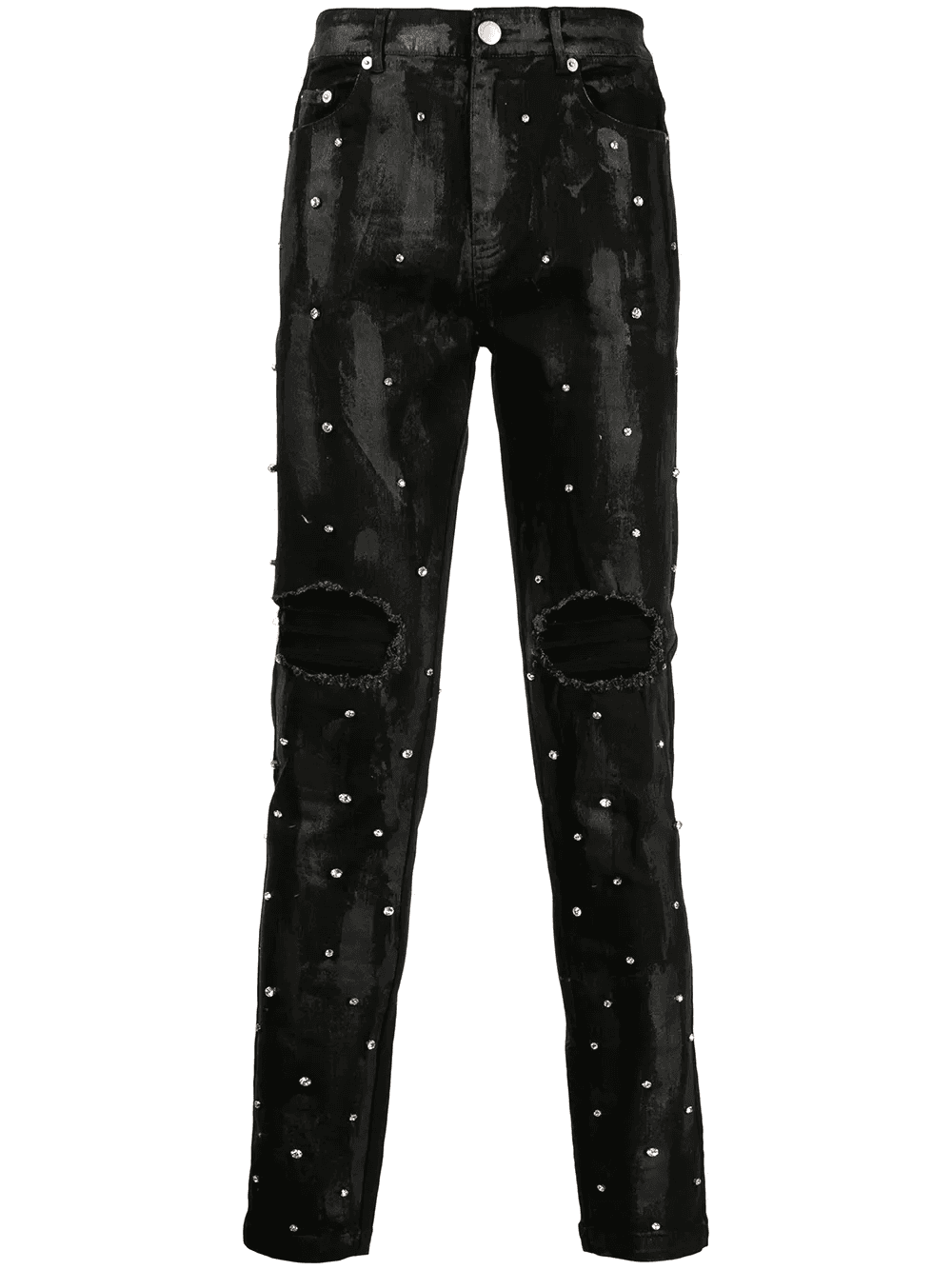 Harley distressed wax-appliqué jeans - Image 1