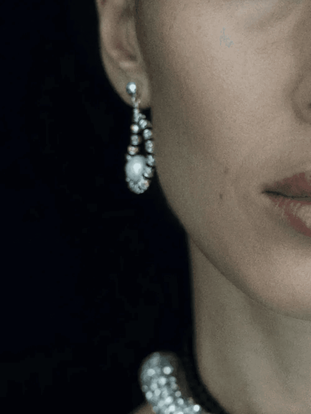 pearl embellished drop earrings - Image 1