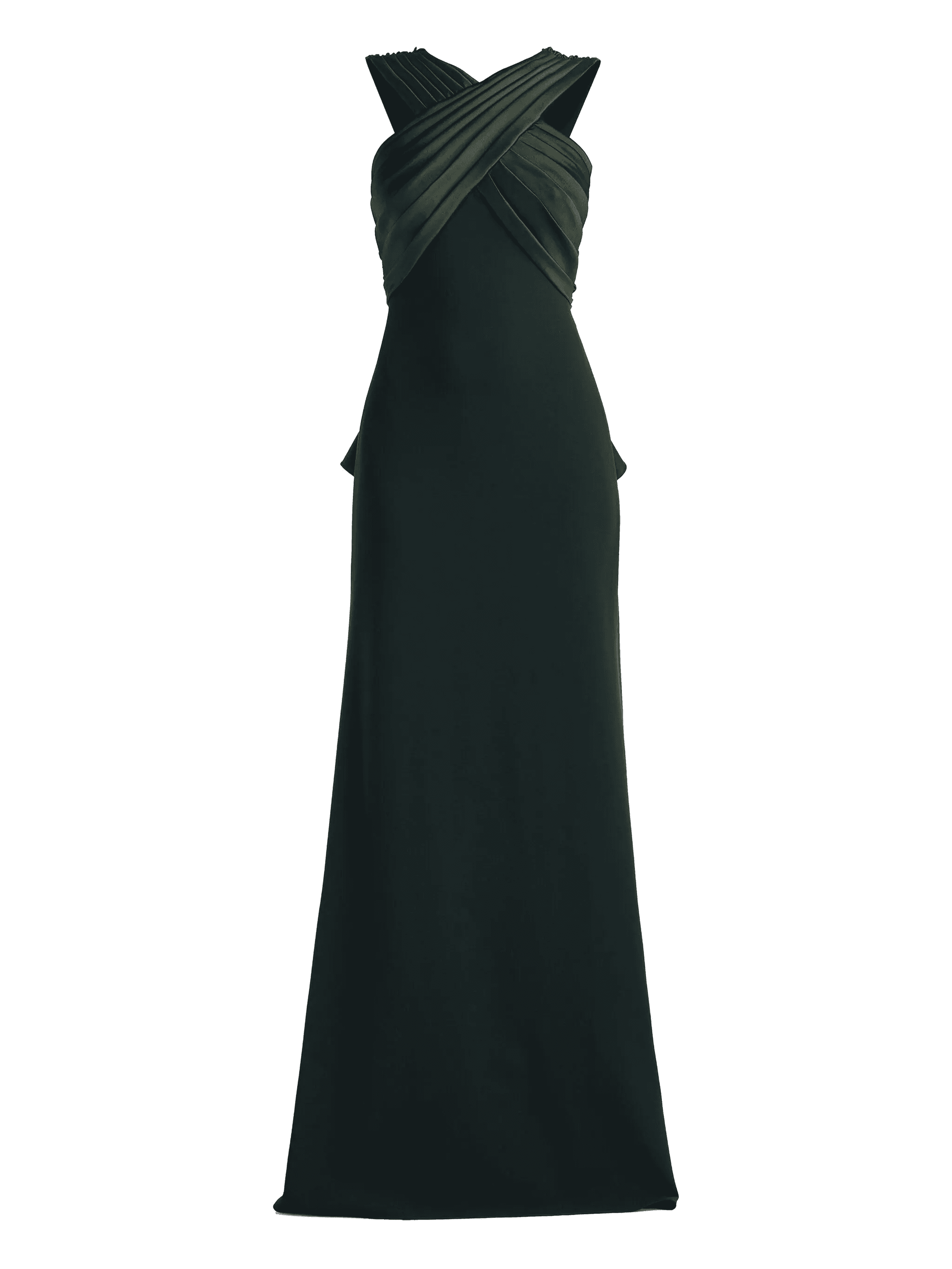 criss-coss detail ruffled maxi dress - Image 1